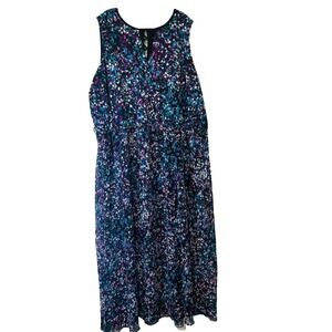 NWT Lane Bryant Camouflage Maxi dress. Size 28 Sleeveless Purple Blue‎ Lined
